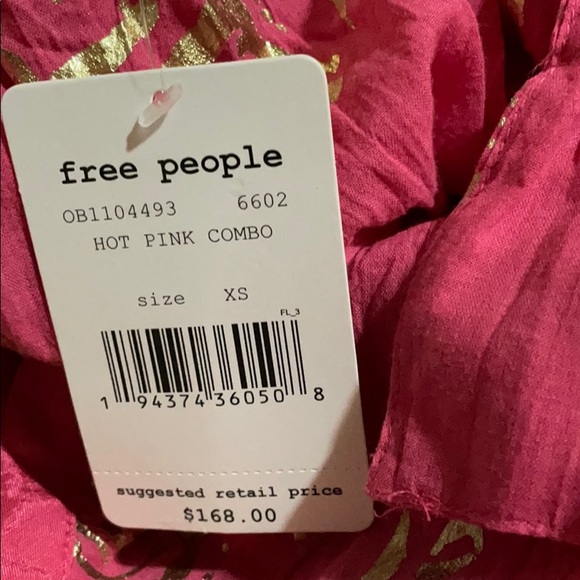 NWT free people Baja Babe Midi Dress in Hot Pink - Picture 6 of 6